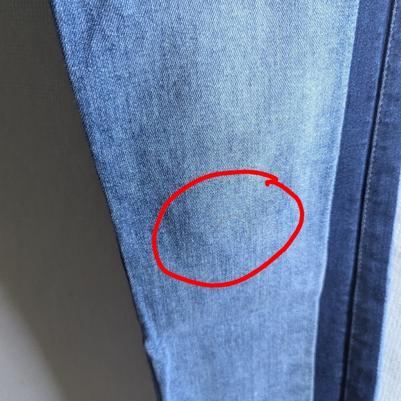 Jen7 by 7 for All Mankind Women's Size 4 Blue Cropped Straight Fringe Hem Jeans - Picture 11 of 14